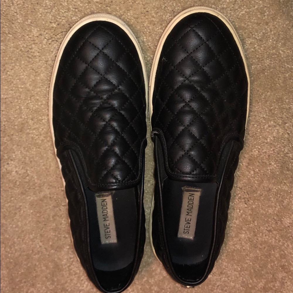 Steve Madden ECENTRCQ BLACK slip on sneakers
